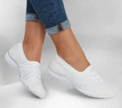 Skechers Relaxed Fit: Breathe-Easy - Simple Pleasure 9 Skechers Relaxed Fit: Breathe-Easy - Simple Pleasure -Skeech Shoes Shop 100247 WHT B