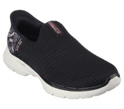 Skechers Slip-ins: GO WALK 6 - Tropical Bay -Skeech Shoes Shop 124626 BKPK F